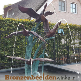 Vier bronzen eenden als fontein BBW52465