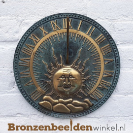 Wanddecoratie brons "Zonnewijzer" BBW6302br