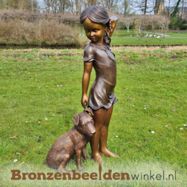 Tuinbeeld meisje met hondje BBW1438br