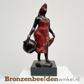 Dikke dames beeld "Zuri" uit Afrika 33 cm bbwDV16GR35