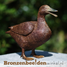 Bronzen vijver beeld eend BBW1115br