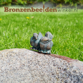 Stenen vogeldrinkbak met vogelpaartje BBWR42064