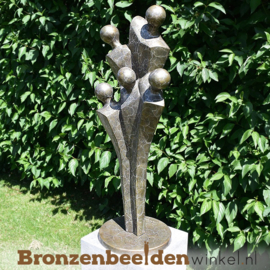 Beeld Gezin met 5 Personen brons BBW0425br