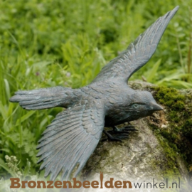 Beeld ekster vogel in brons BBWR88318