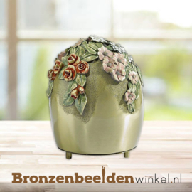 Urn in brons met gekleurde bloemen BBW0468-Dwd