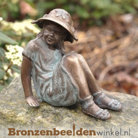 Bronzen meisje met hoed BBW1970br