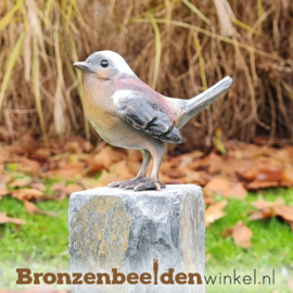 Bronzen vink vogeltje in kleur incl. sokkel BBWF6536fa06