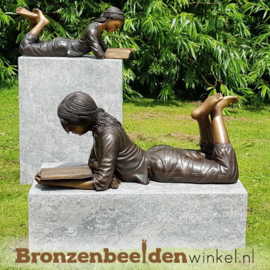 Bronzen "Lezende Zusjes" beelden BBW1224-840