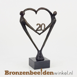 TOP cadeau 20 jaar getrouwd "Het Hart" met 20 BBW003br67j