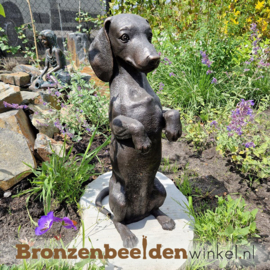 Beeld staande Teckel brons BBW1464br