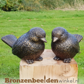 Twee dikke bronzen vogels BBW0403br