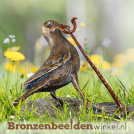 Bronzen merel beeld BBW37181