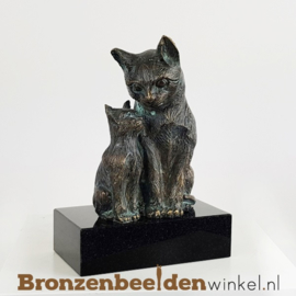 Herinnering overlijden kat beelden brons BBWR88577