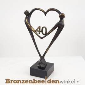 TOP cadeau 40 jaar getrouwd "Het Hart" met 40 BBW003br67