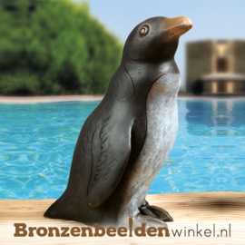 Bronzen pinguïn beeld BBW37177