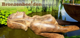 Tuinbeeld naakte vrouw met vogeldrinkbak BBW52855br