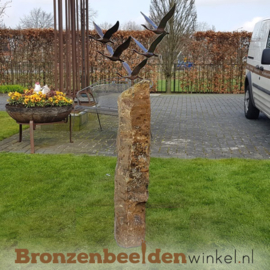 Beeld vlucht ganzen op Basalt sokkel BBWF5G