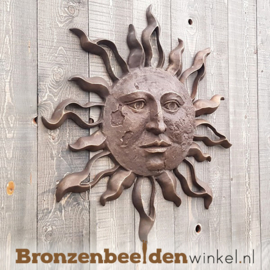 Bronzen zon voor aan de muur BBW0447BR