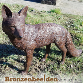 Tuinbeeld vos in brons BBW1330br