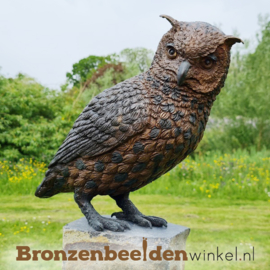 Bronzen uil beeld BBW2213