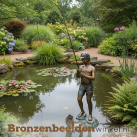Bronzen beeld visser BBW493br