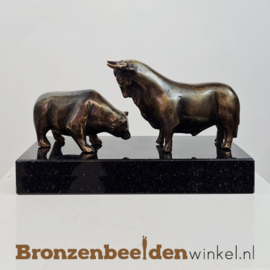 Beeld Bull & Bear van brons BBW1770br