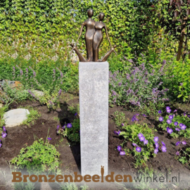 Bronzen tuinbeeld "De Gelukkige Familie" BBW22004xl