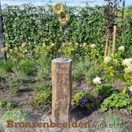 Bronzen zonnebloemen tuinbeeld BBWR88895