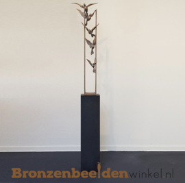 Groot sculptuur met 5 vogels BBW60226