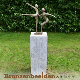 Bronzen "Swingend Danspaar" tuinbeeld BBW0361br