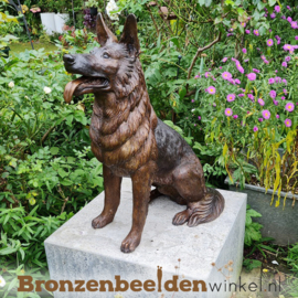 Bronzen beeld herder - herdershond brons BBW56814