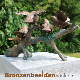 NR 10 | Cadeau vrouw 52 jaar ''Bronzen vogels op tak'' BBW0783br