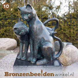 Nr 10 | Cadeau kattenliefhebber ''Bronzen katten beelden'' BBW2350br