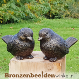 Twee dikke bronzen vogels BBW0403br