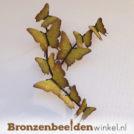 Wanddecoratie bronzen vlinders BBW1934br