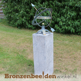 Bronzen zonnewijzer met extra ring BBW0184br