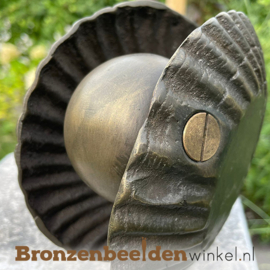 Bronzen asbeeldje schelp met parel BBW0396BR