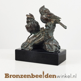 Twee vogelbeeldjes "De Kuifmeesjes" BBWR89056os