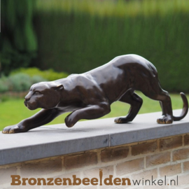 Bronzen jaguar beeld BBW2063br