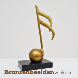 Bronzen beeldje muzieknoot BBW2916br