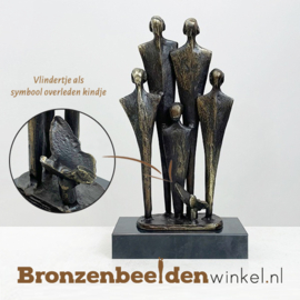 Familie beeld 5 personen en vlinder BBW006br20V