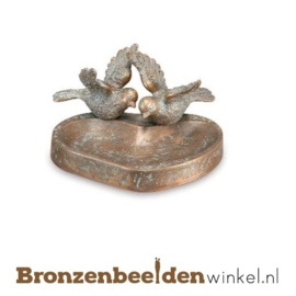 Bronzen vogels met waterschaaltje BBW85395