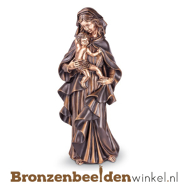 Bronzen Mariabeeld met Jezus Christus - kleine versie BBW85348