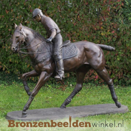 Tuinbeeld paard met polospeler BBW61137