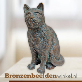 Beeld kat in brons BBWR89058