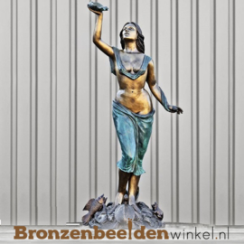 Bronzen fontein "De vrouw met schelp" BBW8013