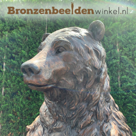 Beeld Grizzly beer in brons BBW59266