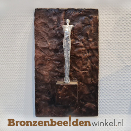 Wanddecoratie met figuur in zilver BBW99br99w