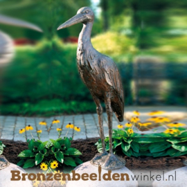 Bronzen ooievaar beeld BBW87610