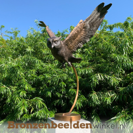 Bronzen beeld vliegende uil BBW2209br